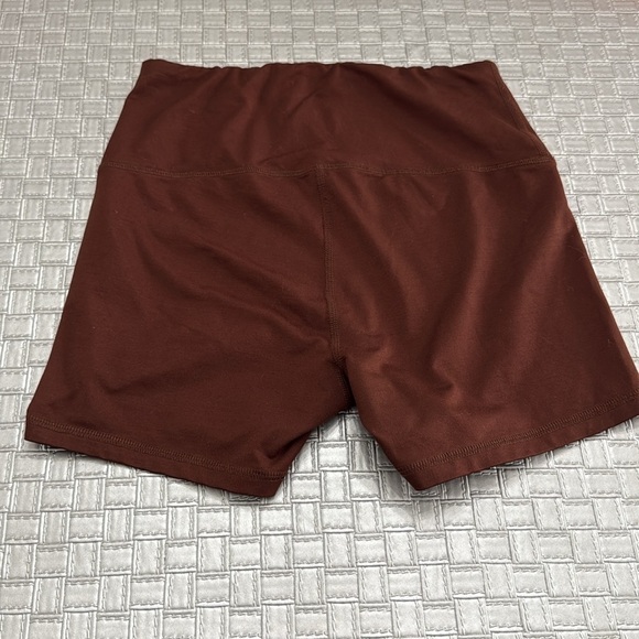 Reformation EcoStretch High-Waist Bike Shorts - Brown, Size M - Picture 9 of 9